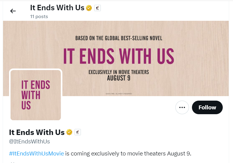 It Ends With Us Movie Release Date